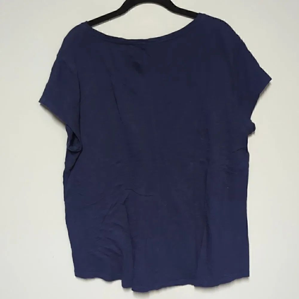 GAP Factory Blue V Neck Shirt - Picture 4 of 6